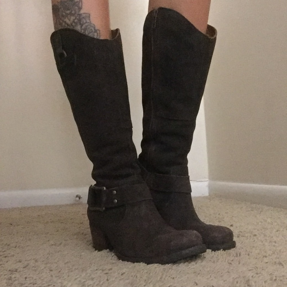 Born Lorenza Timberwolf brown riding boots